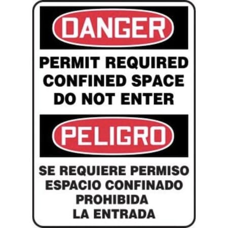 Accuform BILINGUAL OSHA DANGER Safety Sign SBMCSP058XT SBMCSP058XT